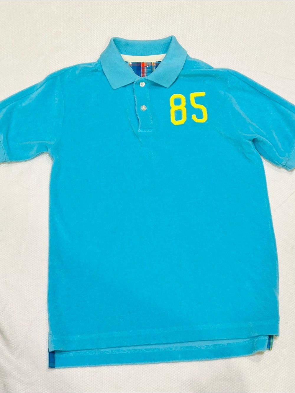 Tommy Hilfiger Kids Polo in Bright Teal with Yellow '85' Patch  Youth L 12-14